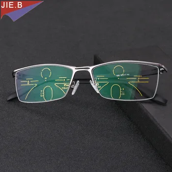 2019 Jaunu Progresējoša Multifokāla Pārejas saulesbrilles vīriešu Photochromic lasīšanas brilles punkti par lasītāju netālu Tālu skats