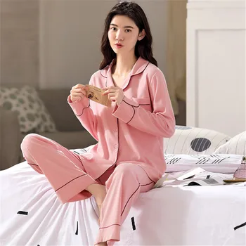 2020 Rudens Ziemas Bieza Kokvilnas Homewear Uzvalks, Sievietēm, Plus Lieluma Iespiesti Pidžamu Ar Garām Piedurknēm Mājas Drēbes, Sieviešu Sleepwear Komplekts