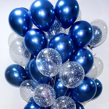 100gab Jaunu Dekoratīvo Baloni Eiropā un Amerikā Karstā 10 Collas 12 Collas Tintes Zils Lateksa Starry Night Blue Dekoratīvais Baloni