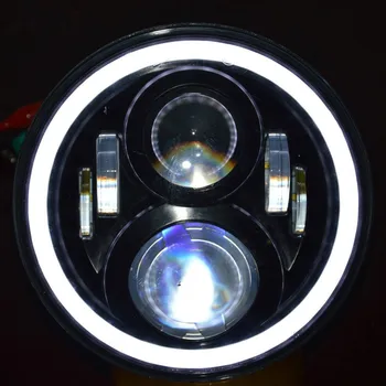 7. Mehāniskais Projektoru Halo LED Lukturi Ar Dienas Gaitas gaismu Harley Switchback FLD Tauku Zēns FLSTF Ceļu Karalis FLHR