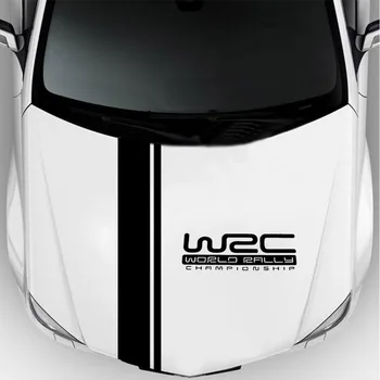 Modes WRC Svītru Automašīnu Aptver Vinila Sacīkšu Sporta Decal Galvas Auto Uzlīme Wrap Vinila Uzlīmes Automašīnas Vadītājs Apdare