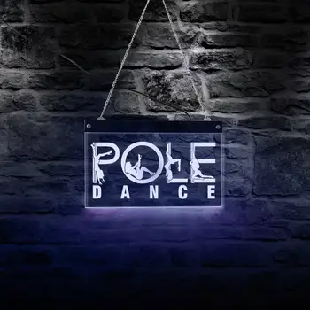 Pole Dance Seksīga Meitene Multi-Krāsu Mainās LED Neona Zīme Dejotājs Deju Studija Club Biznesa Zīme Taisnstūra Akrila Displejs Valde