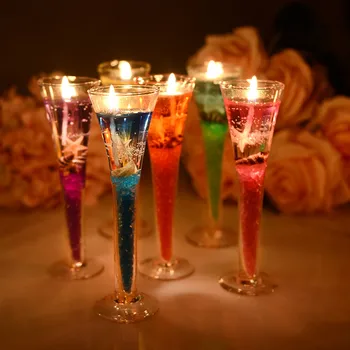 Romantiska Okeāna Shell svece ar stikla kausa aromterapijas bezdūmu sveču gaismā ziemassvētku dāvanu vakariņas kāzu svinības piegādēm