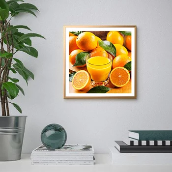 5D DIY Dimanta Krāsošana Augļi, Apelsīnu Pilna Apaļa Kvadrātveida Urbt Dekorācijas Dimanta Izšuvumi Mozaīkas Rhinestone Apdare, Mājas