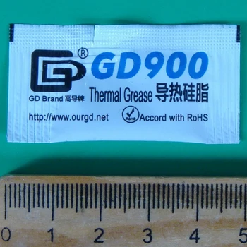GD900 Thermal Paste, Tauki, Silikons, Siltuma Izlietne Savienojumu Augstas Veiktspējas 80 Gabali Pelēkā Neto Svars 0.5 G Uz CPU Cooler MB05