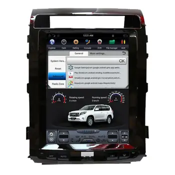 12.1 collu Vertikāla ekrāna tesla stils Android Auto Nav DVD atskaņotājs, GPS Toyota Land Cruiser LC200 2008 -GPS Navigācijas
