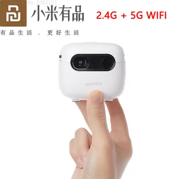 Youpin Wanbo Q6A Smart Projektoru 2.4 G+5G Duālās Frekvences, WIFI, Bluetooth 1080P Mini RTA Projekcijas TV Mājas Kinozāles Video Atskaņotājs