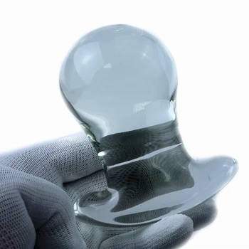 Kristāla 60mm Lielu Stikla Anālais Pievienojiet Anālā Expander Butt Kontaktspraudņi Milzīgs Anālo Bumbiņu Stikla Dildo Maksts Dilator Seksa Rotaļlietas Pāriem