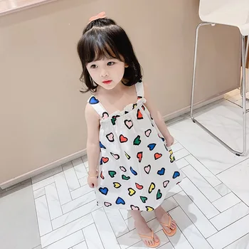 Infantil Puse Kāzu Toddle Vasaras Meitene Apģērbs Vakarkleitas Bērniem Princese Vasaras 2020. Gadam Meitene Kleitas Puse Mīlestība Apģērbi