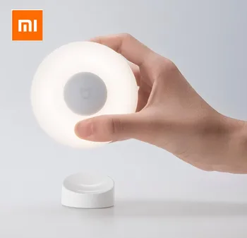Xiaomi Mijia Led Indukcijas Nakts Gaisma 2 Lampas Regulējamu Spilgtumu Centrālās Gudra Cilvēka ķermeņa sensoru ar Magnētisko bāzi