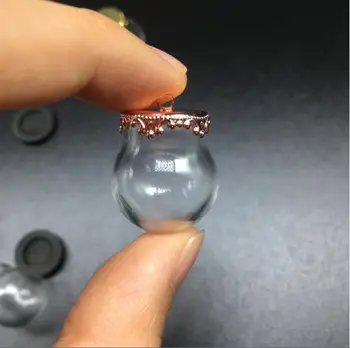 3sets 20*15mm caurspīdīgu kārtu stikla globusus burbulis metāla ziedu bāze, renes, rotaslietas kaklarota flakons kulons DIY, kas vēlas pudeles