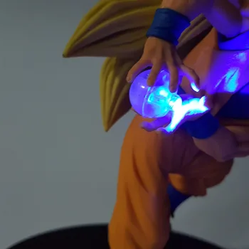 Anime Attēls Dragon Ball Z Son Goku DIY LED Rotaļlietas PVC Modeļa Lampas Darbības Figura Super Saiyan Goku Gogeta Kolektora Brinquedos Figma