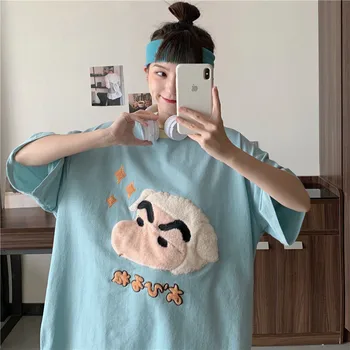 Japānas Pastelis Shin Chan T-krekls Sievietēm Vasarā Lielgabarīta T-krekls Harajuku Karikatūra T-krekls ar Īsām Piedurknēm Hip Hop T Streetwear