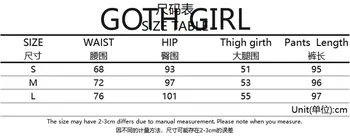 Goth Girl Rudens 2020. Gadam Sieviešu apģērbu Funkcijas Izšūšanas Hit Krāsu Modes Iela Jauni Džinsi ar Augstu Jostas Plānas Gadījuma Bikses Bikses