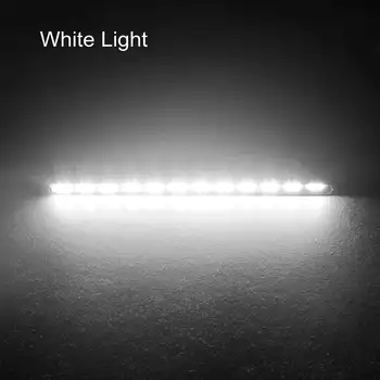 12 gaismas Diodes, Super Spilgti Balta DRL Auto Strip Gaismas 7030 LED Dienas Gaismas, Dienas Gaitas Miglas Lukturi SMD Čipus Auto Piederumi DC 12V