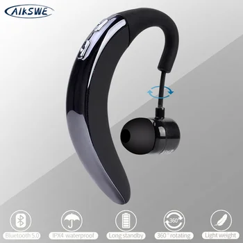 AIKSWE Bluetooth Austiņas Bezvadu Austiņas Auto Tālruni Āķis Dizaina Brīvroku Austiņu Austiņas Ar HD MIC Mūzikas Disku Tālruni
