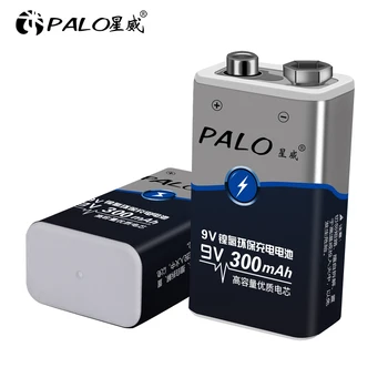 PALO 9V baterija 9V baterijas 6F22 sausa seksa 9V ni-mh 300 mAh akumulators rotaļlietu Kamera, Radio utt.