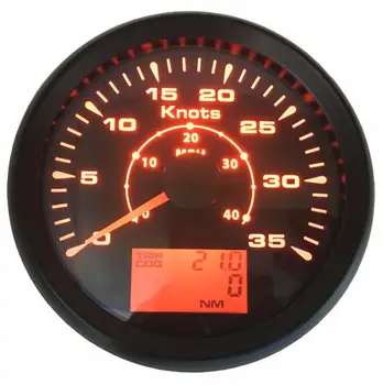 1pc 85mm GPS Ātruma Odometers 0-35Knots 9-32VDC Jūras GPS Speedometers LCD 0-40MPH ar Ceļojumu Cog ODO Funkciju, Laivu, Jahtu