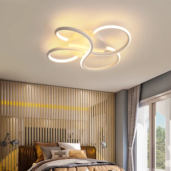 Griestu lustra, lai dzīvojamā istaba guļamistaba lamparas de techo Akrila Alumīnija Vilnis Avize Spīdumu Modernu LED Lustras Apgaismojums