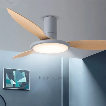 Jauno Ziemeļu minimālisma Bing vision dizaina ventilators, lampas akrila dekoratīvais LED apgaismojums regulējamas, guļamistaba ventilators lampas