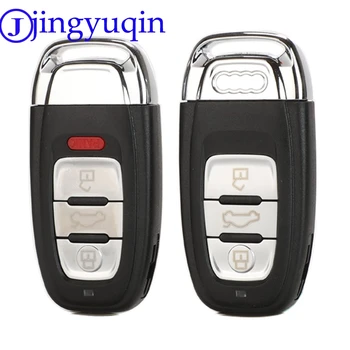 Jingyuqin 10ps 3/4 Pogas Smart Remote Auto Atslēgas Korpusa Vāciņu Gadījumā Fob Audi A4L A6L Q5 A5 754C / 754G