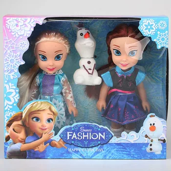 2gab/komplekts Disney Princess Cute Lelle Anna Elsa Sniega Karaliene PVC Modeli, Rotaļlietas, Lelles Bērniem meitenītes Dzimšanas dienas Dāvanas Ar Mazumtirdzniecības Kastē