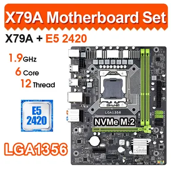 Combo X79 pamatplates, kas ar Xeon 1356 LGA E5 2420 atbalsta NVMe M. 2 SSD DDR3 ECC REG atmiņa