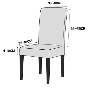 Zamšādas Vienkāršā Ēdamistabas Krēsls Segtu Elastīgs Krēslu Slipcover Gadījumā Stiept Krēslu Vāks Kāzas Viesnīcu Banketa YT-0003