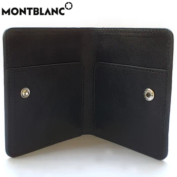 Seifs īstas ādas luksusa augstas kvalitātes naudas kartes turētāju kabatas maku par Mont Blanc