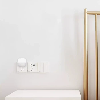 Xiaomi Youpin Yeelight plug-in nakts gaismas sensoru versija silts balts enerģijas taupīšanas apgaismojuma sensoru, lai dzīvojamā istaba un guļamistaba