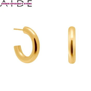 AIDE 925 Sterling Sudraba Auskari Sievietēm 2020. Gadam, Modes Vienkāršu Spīdīgs auskariem Meiteni Smalku Rotaslietas Pendientes Dāvanas