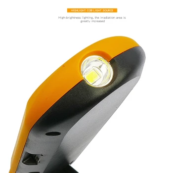 Magnētiskā COB Darbi Remonts, Vieglo Portatīvo Uzlādējams Pārbaude Auto Remonts Lampa ar Spēcīgu Magnētisko Bāzi Avārijas Worklight