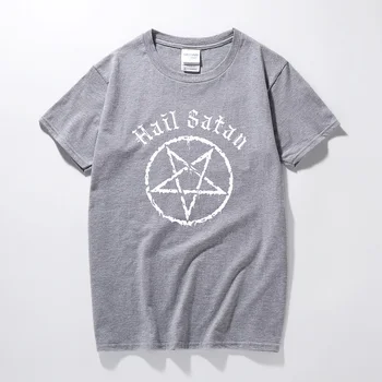 Krusa Sātans T-Krekls Pentagramma rock, goth pārdabisks sātana emo punk alternatīvu Dāvanu Top Modes streetwear tee kreklu homme