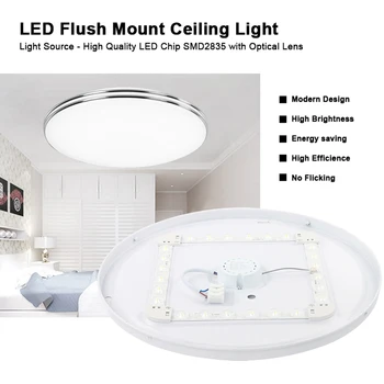 LED Griestu Leju Gaismas Paneļa Lampas Apaļā Lampa ar Modernu Dizainu, lai Guļamistaba, Virtuve, Dzīvojamā Istaba Ultra Plānas Mājas Apgaismojums Leju Gaismas