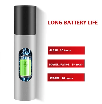 Mini USB Rechargable LED Lukturītis Iebūvēts akumulators 3 Apgaismojuma Režīms Ūdensizturīgs Lāpu Gaismas Portatīvie Tērps Nakts Apgaismojums