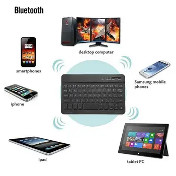 3 Veidu Ultra-slim Bezvadu Tastatūru, kas nodrošina Bluetooth Tastatūru Uzlādējamā Tastatūra Android, IOS, Windows Datoru Papildierīces