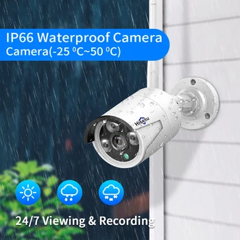 Hiseeu 8CH 3MP 1536P Bezvadu Drošības Kameras Komplektu, Āra Ūdensizturīgs 1080P IP 2MP Kamera, VIDEONOVĒROŠANAS Sistēma, kas ar 10.1