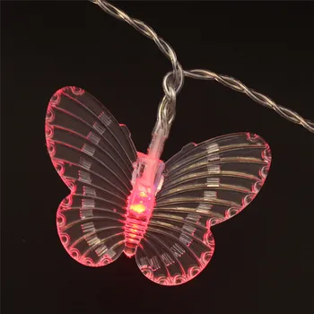 Akumulatoru Darbināmas String Gaismas 1.2 M 10 LED Butterfly Fairy Gaismas Guļamistaba Dārza Ziemassvētku Kāzu svinības, Svētku Dekorēšana