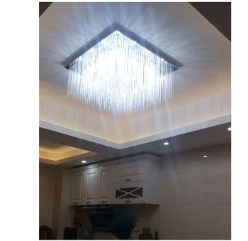 Kvadrātveida, balta, led kristāla lampas modernās viesistabas lampas griestu lampas guļamistabas restorāns lampas vienkārši apgaismojums led gaismas armatūra