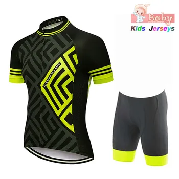 Ir 2021. bērnu riteņbraukšanas sporta uzstādīt jaunu vasaras bērnu sporta Krekls ar īsām piedurknēm bērnu bikses MTB zēnu riteņbraukšana uzvalks
