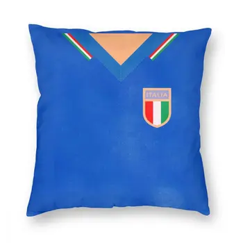 Vintage 1982 Itālijas Futbola Jersey Paolo Rossi Kvadrātveida Spilvens Gadījumā Dekoratīvs Spilvens Futbols Futbols Pielāgota Spilvendrāna