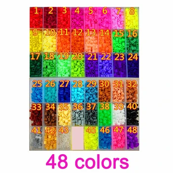 500g/maiss 48 Krāsu Perler Krelles gludināšanas pērlītes 5mm Hama Pērlītēm Drošinātāju Krelles jigsaw puzzle diy