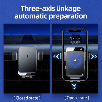 Joyroom Automašīnas Tālruņa Lādētājs, Statīvs 15W Bezvadu Lādēšanas Mount Iphone Samsung Mobilephone Maksas Turētājs, Auto Gaisa Izplūdes Atbalsts