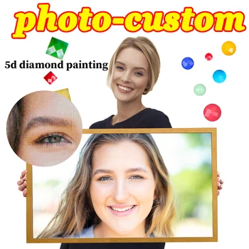 Foto Custom Dimanta Glezna Krustdūrienā Pilnu Kvadrātveida, Apaļas Priekšstatu par Rhinestone DIY Dimanta Mozaīkas Dimanta Izšuvumu Pārdošana