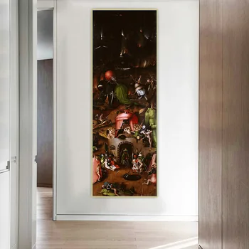Citon Hieronymus Bosch《Pēdējās Sprieduma--Ellē》Audekls, Eļļas Glezna Mākslas Plakātu Grafiskās Sienas Fona Dekori Mājas Apdare