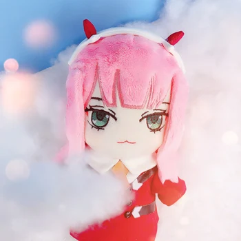 Anime DARLING, jo FRANXX 02 Nulle Divi Cosplay Gudrs Plīša Pildījumu Mainīt Lelles Rotaļlietas 20cm Lelle Plushie Apģērbu Ziemassvētku Dāvanu