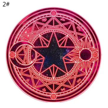 Diametrs 60cm Karikatūra Paklājs Apaļš Tarot Galdauts Pentagramma Saule, Mēness Zīlēšana