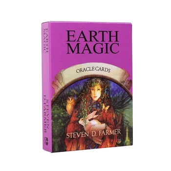 48PCS angļu valodā Zemes Maģija Oracle Kartes Tarot Kartes Orākuliem Klāja Noslēpumaina Zīlēšana Kāršu Spēles Puse galda Spēle