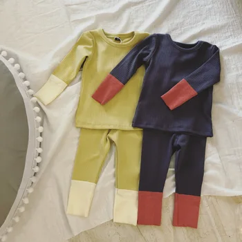 2020. gada Pavasarī, Rudenī Jaunu Meiteņu Zeķes + T-krekls Baby Boy Girl Bikses, T Krekli Salātu Bērnu Apģērbu Komplekti Bērnu Drēbes Meitenei