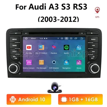 1G RAM 16.G ROM 7Inch Touch screen Android10 AUTO Stereo Audi A3 S3 RS3 2003-2012 atskaņotājs, radio, DVD ekrāns